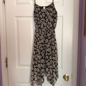 Black Flower Sundress M